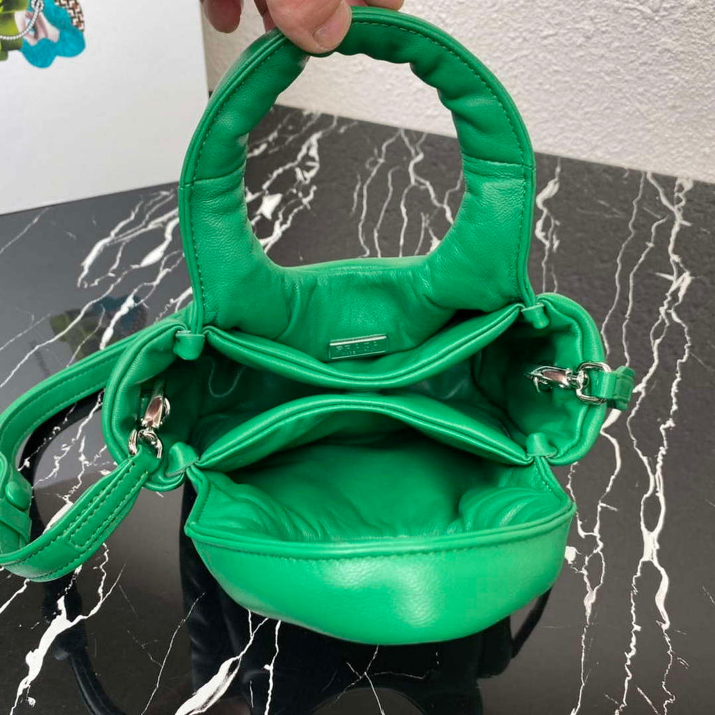 Prada 1BA359 Small Padded Prada Soft Nappa Leather Bag Green