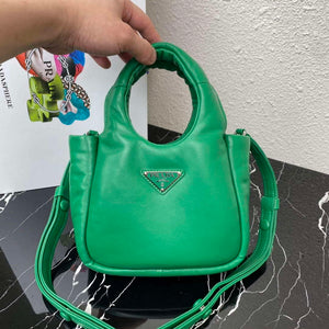 Prada 1BA359 Small Padded Prada Soft Nappa Leather Bag Green - Default Title - View 8