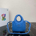 Prada 1BA359 Small Padded Prada Soft Nappa Leather Bag Light Blue - Default Title - View 1