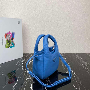 Prada 1BA359 Small Padded Prada Soft Nappa Leather Bag Light Blue - Default Title - View 3