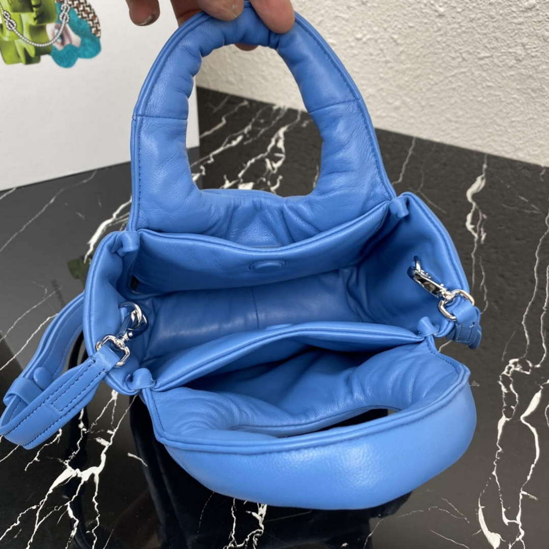 Prada 1BA359 Small Padded Prada Soft Nappa Leather Bag Light Blue - Default Title - View 7