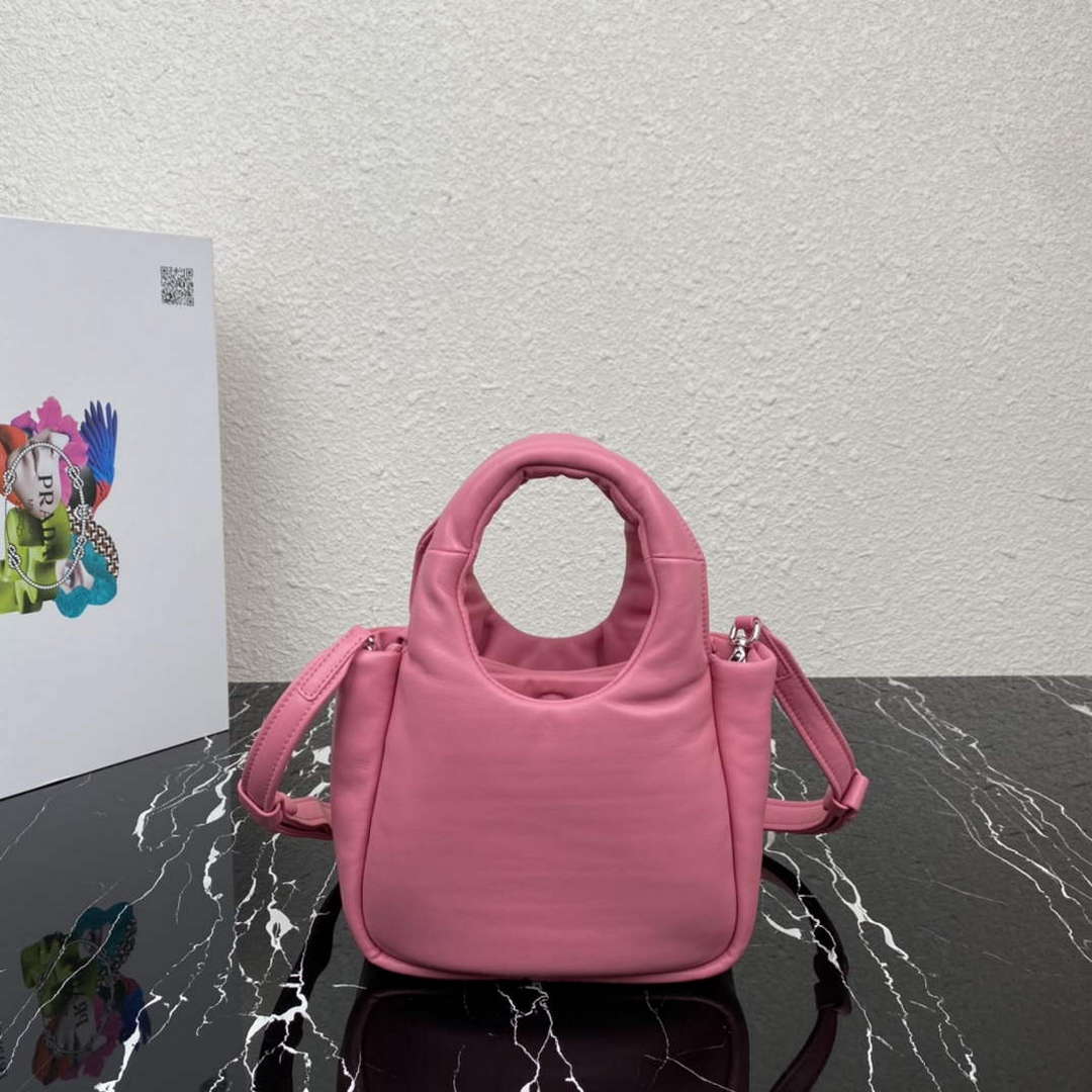 Prada 1BA359 Small Padded Prada Soft Nappa Leather Bag Pink - Default Title - View 4