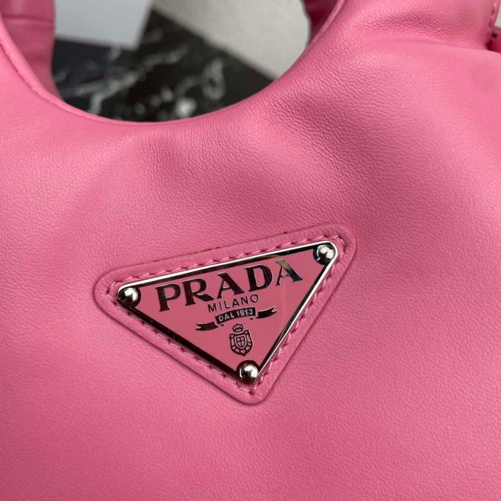 Prada 1BA359 Small Padded Prada Soft Nappa Leather Bag Pink