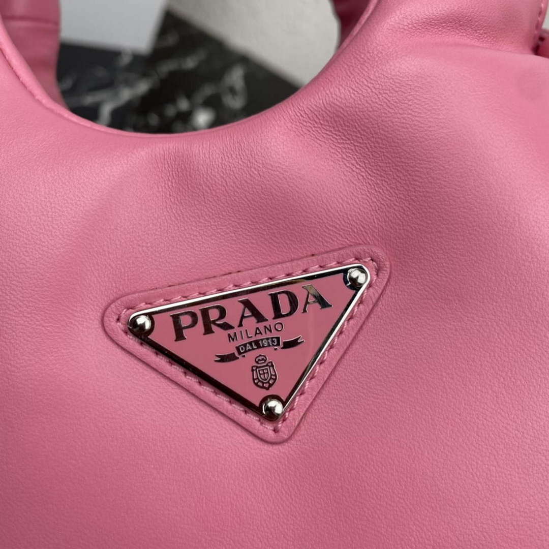 Prada 1BA359 Small Padded Prada Soft Nappa Leather Bag Pink - Default Title - View 7