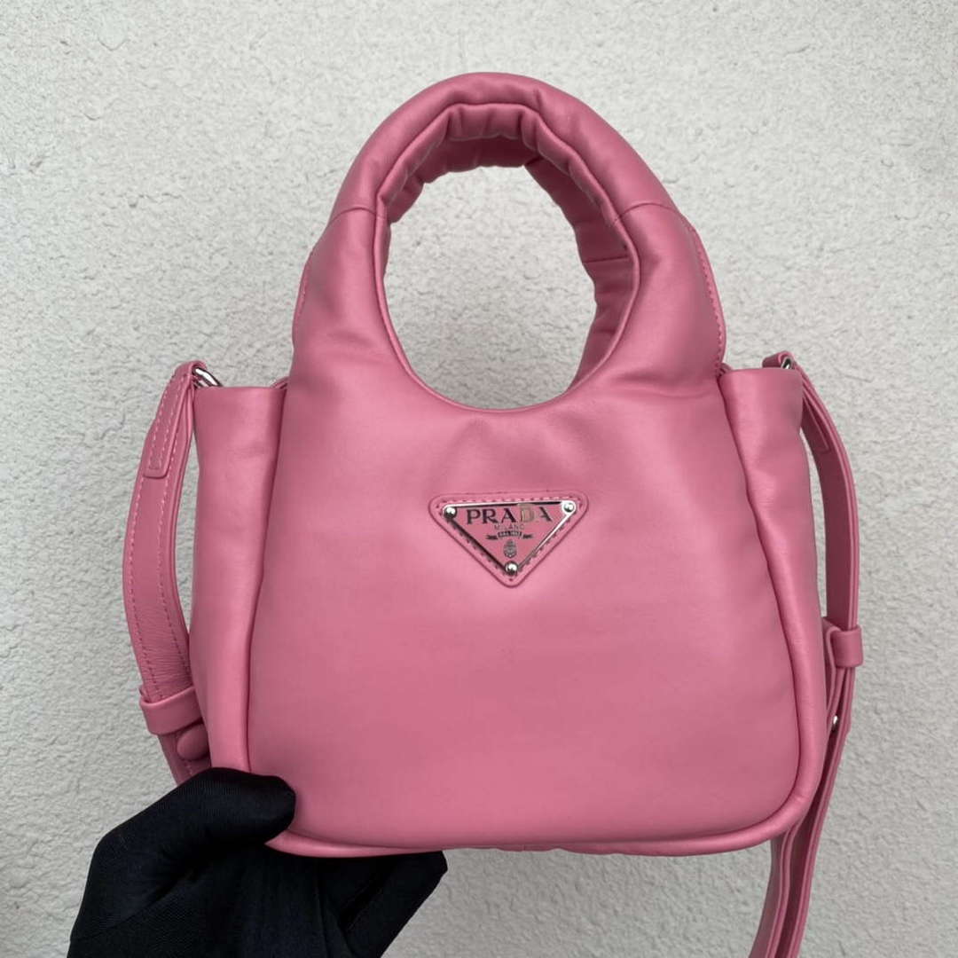 Prada 1BA359 Small Padded Prada Soft Nappa Leather Bag Pink