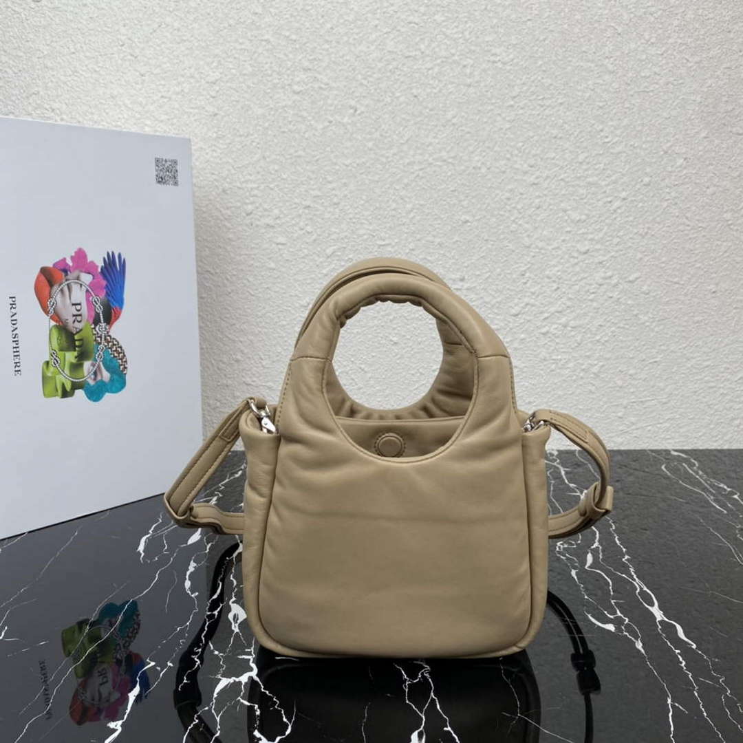 Prada 1BA359 Small Padded Prada Soft Nappa Leather Bag Tan - Default Title - View 2