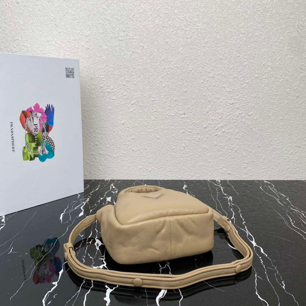 Prada 1BA359 Small Padded Prada Soft Nappa Leather Bag Tan
