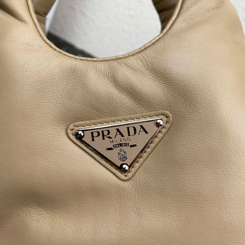 Prada 1BA359 Small Padded Prada Soft Nappa Leather Bag Tan