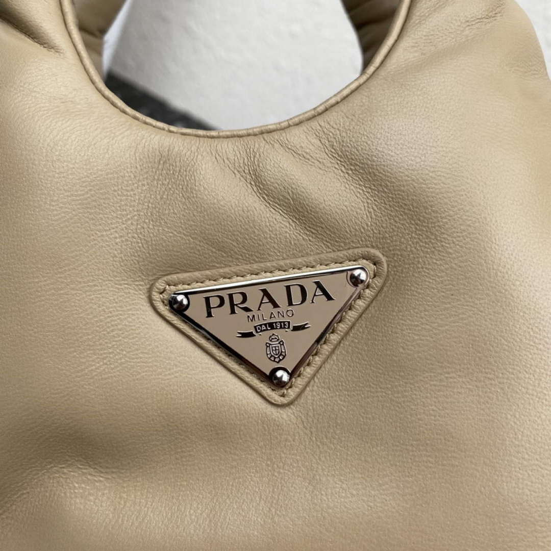Prada 1BA359 Small Padded Prada Soft Nappa Leather Bag Tan - Default Title - View 5