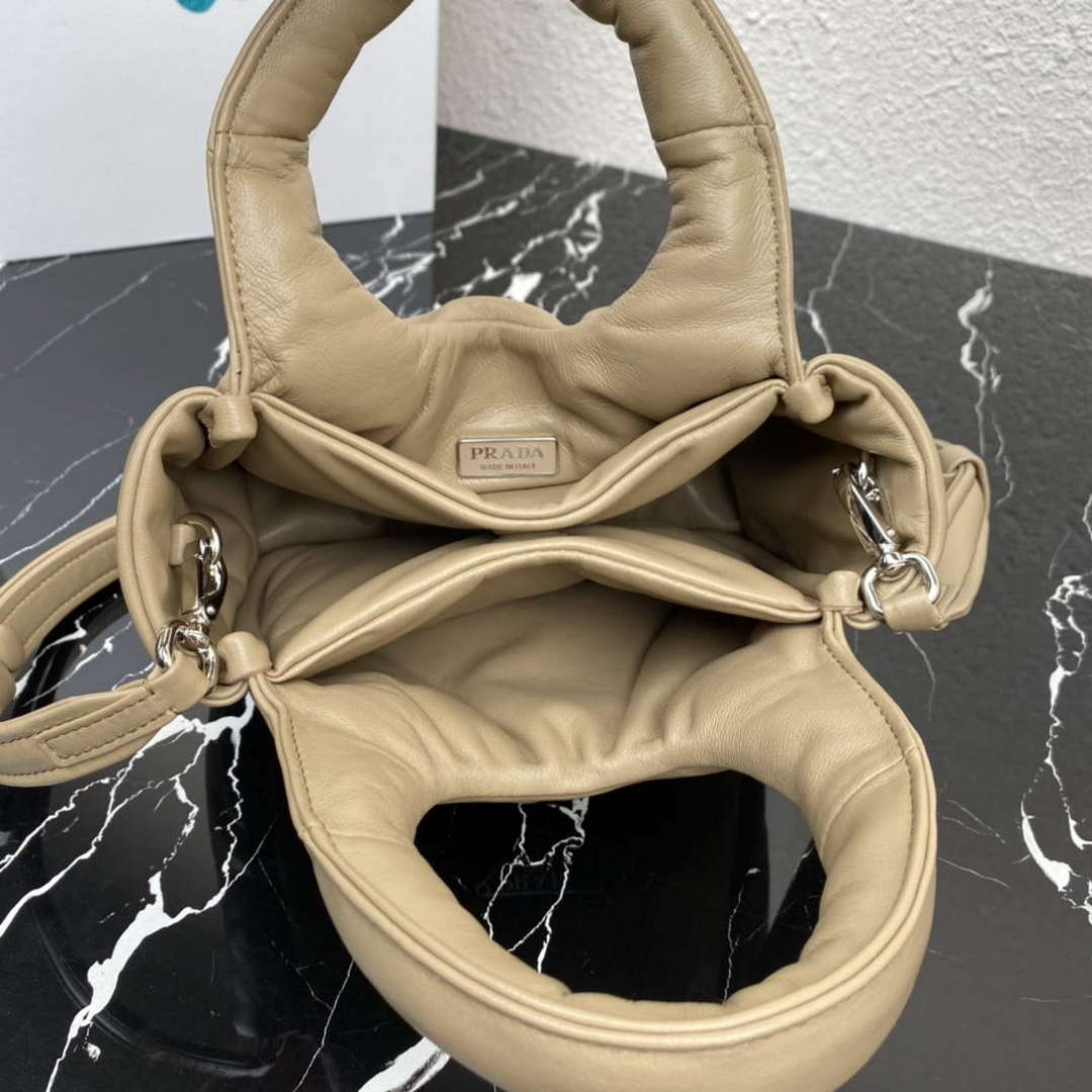 Prada 1BA359 Small Padded Prada Soft Nappa Leather Bag Tan - Default Title - View 6