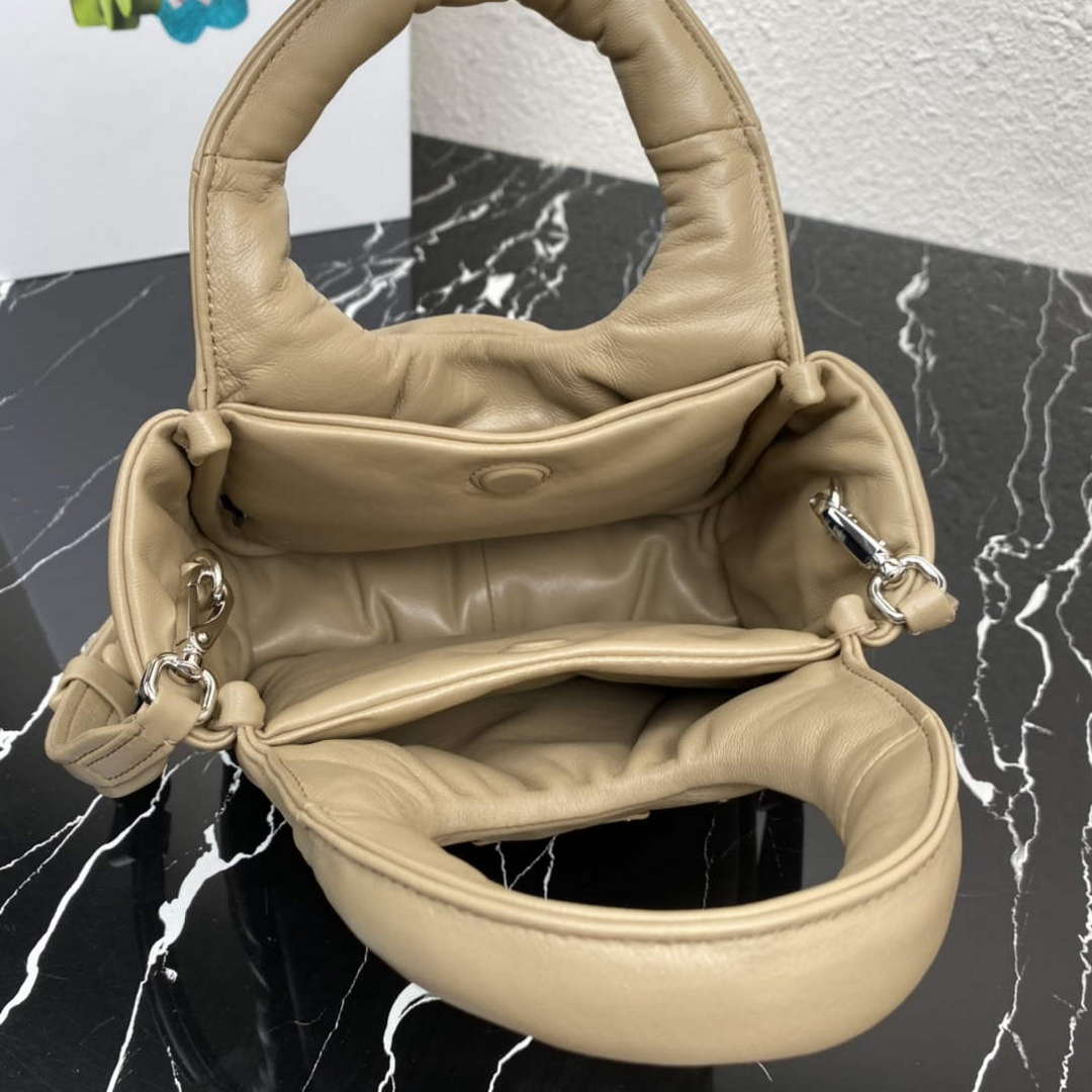 Prada 1BA359 Small Padded Prada Soft Nappa Leather Bag Tan - Default Title - View 7