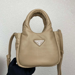 Prada 1BA359 Small Padded Prada Soft Nappa Leather Bag Tan - Default Title - View 9