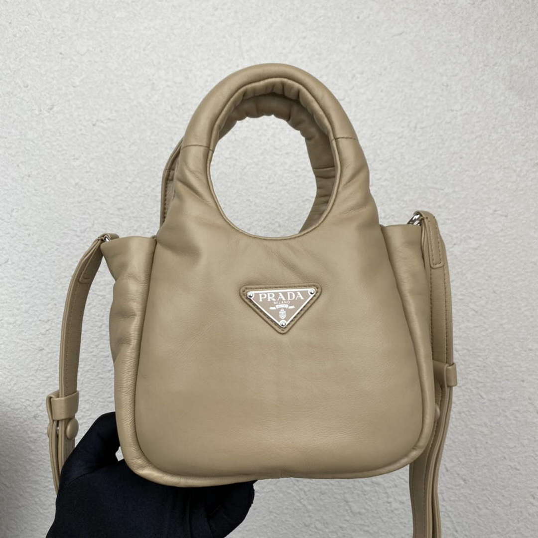 Prada 1BA359 Small Padded Prada Soft Nappa Leather Bag Tan
