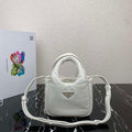 Prada 1BA359 Small Padded Prada Soft Nappa Leather Bag White