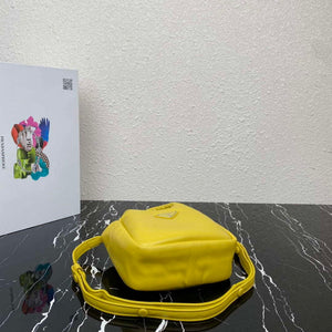 Prada 1BA359 Small Padded Prada Soft Nappa Leather Bag Yellow - Default Title - View 4