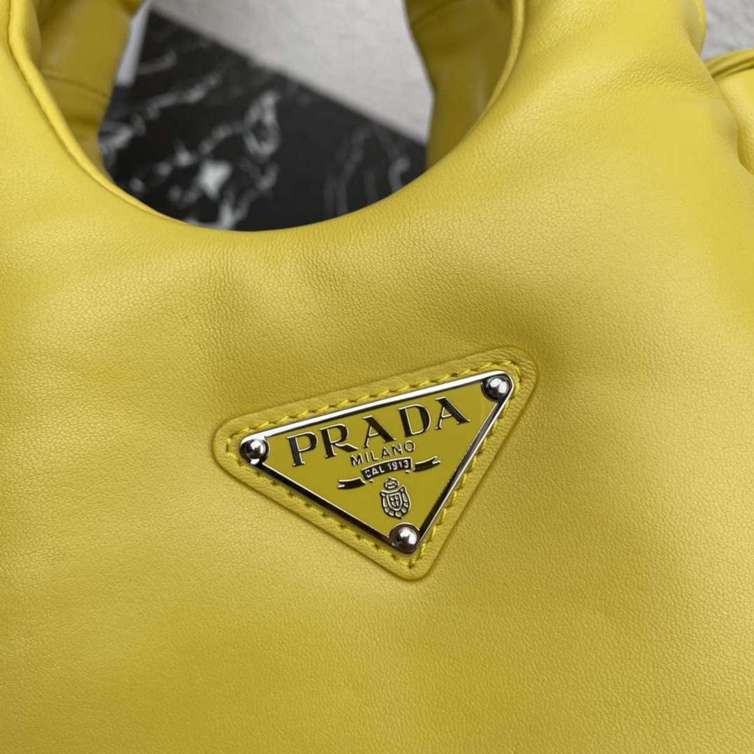Prada 1BA359 Small Padded Prada Soft Nappa Leather Bag Yellow - Default Title - View 5