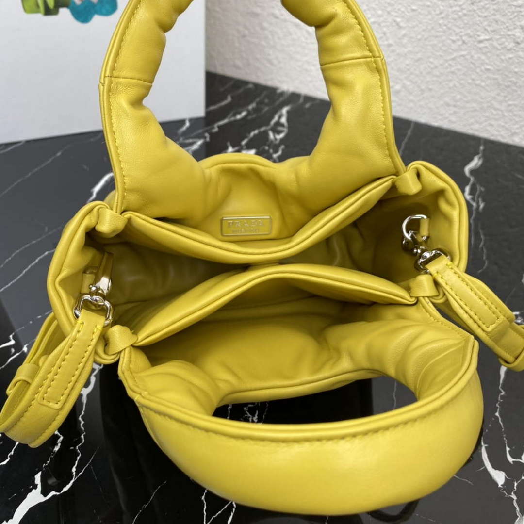 Prada 1BA359 Small Padded Prada Soft Nappa Leather Bag Yellow - Default Title - View 6