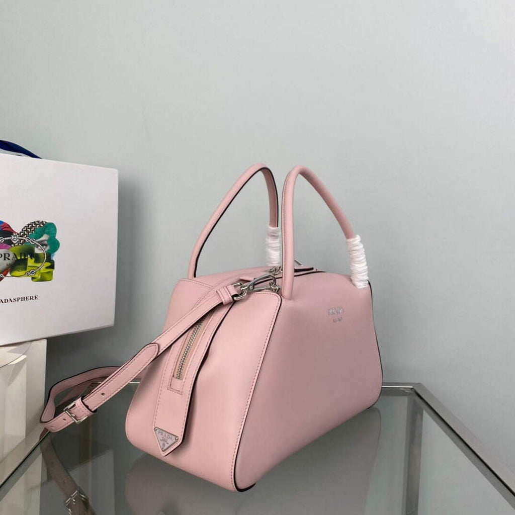 Prada 1BA365 Medium leather handbag Alabaster Pink