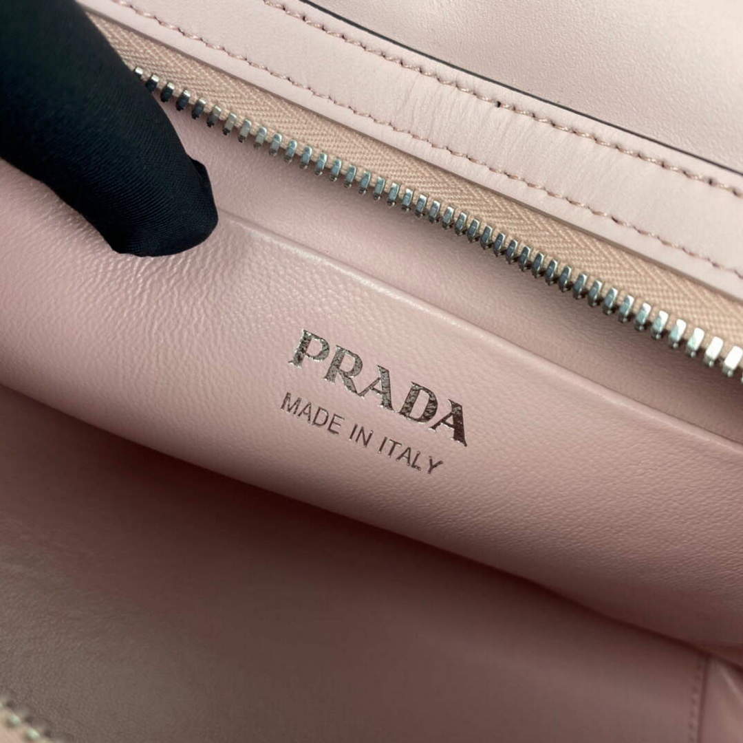 Prada 1BA365 Medium leather handbag Alabaster Pink - Default Title - View 9