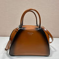 Prada 1BA366 Small brushed leather Prada Supernova handbag Brown - Default Title - View 1