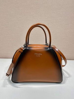 Prada 1BA366 Small brushed leather Prada Supernova handbag Brown - Default Title - View 1