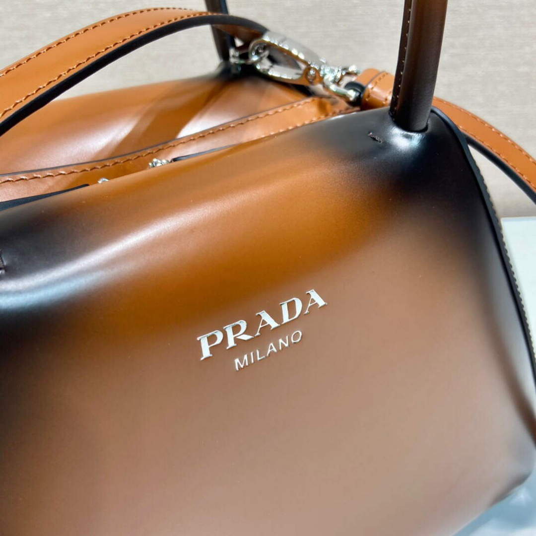 Prada 1BA366 Small brushed leather Prada Supernova handbag Brown - Default Title - View 6