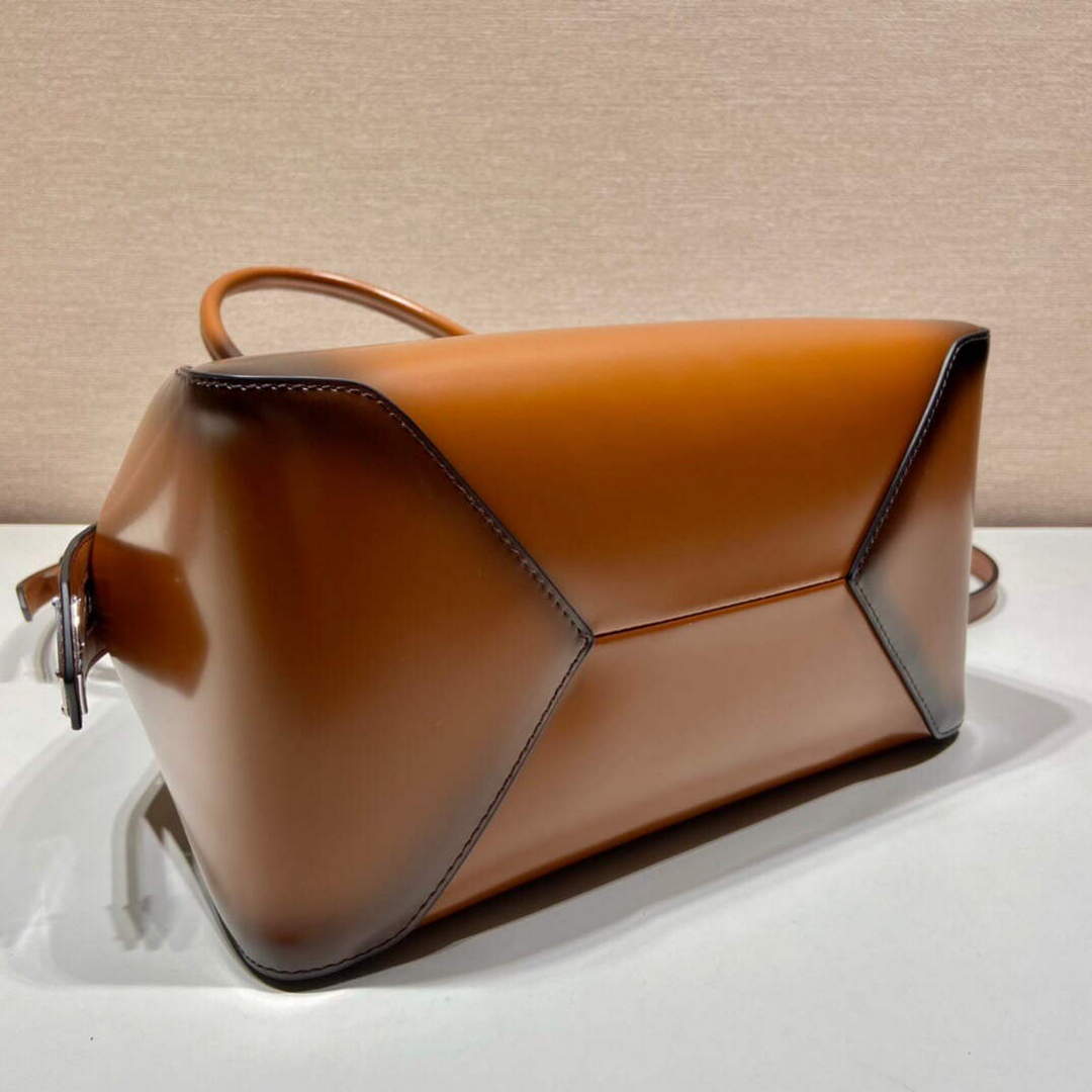 Prada 1BA366 Small brushed leather Prada Supernova handbag Brown - Default Title - View 7
