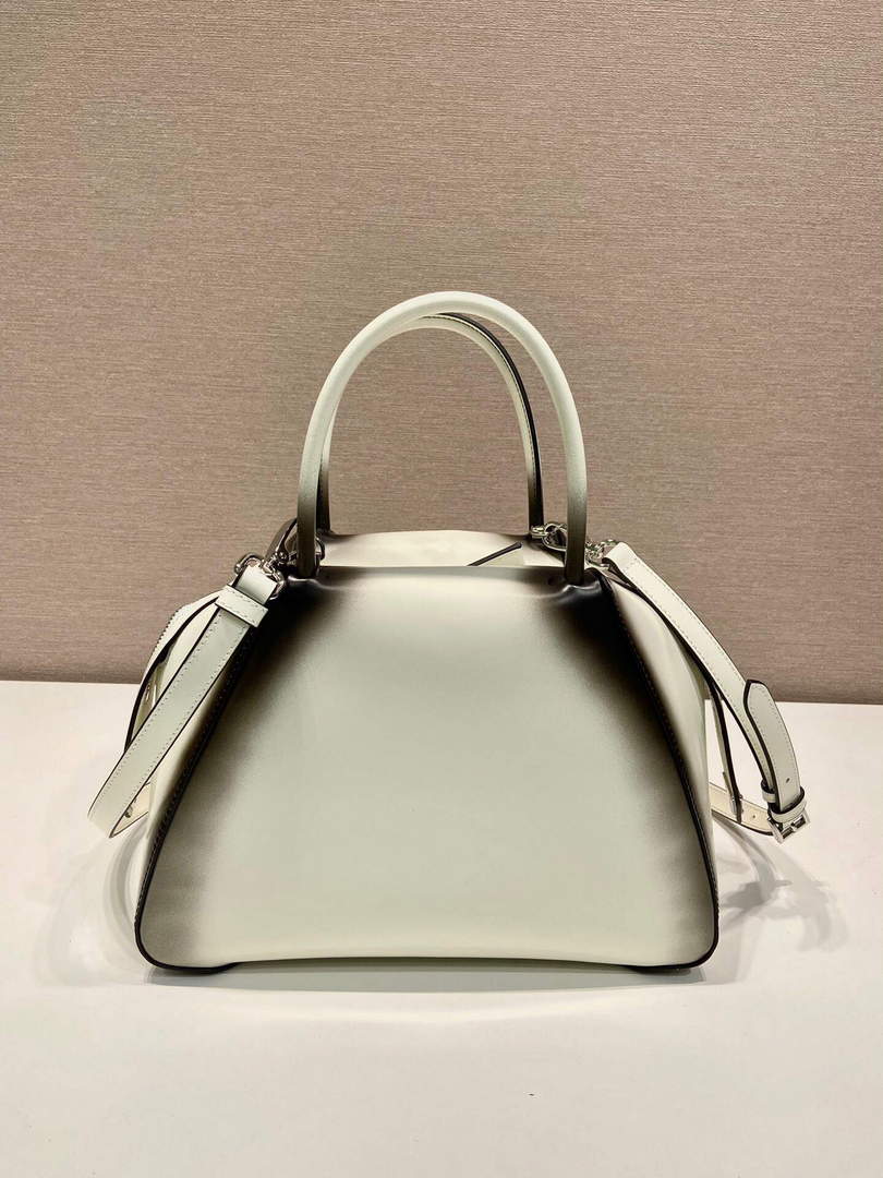 Prada 1BA366 Small brushed leather Prada Supernova handbag White