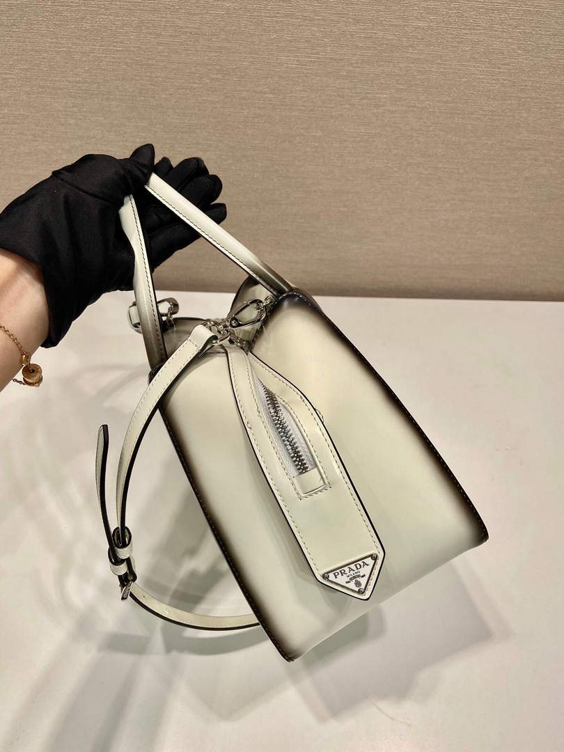 Prada 1BA366 Small brushed leather Prada Supernova handbag White - Default Title - View 6