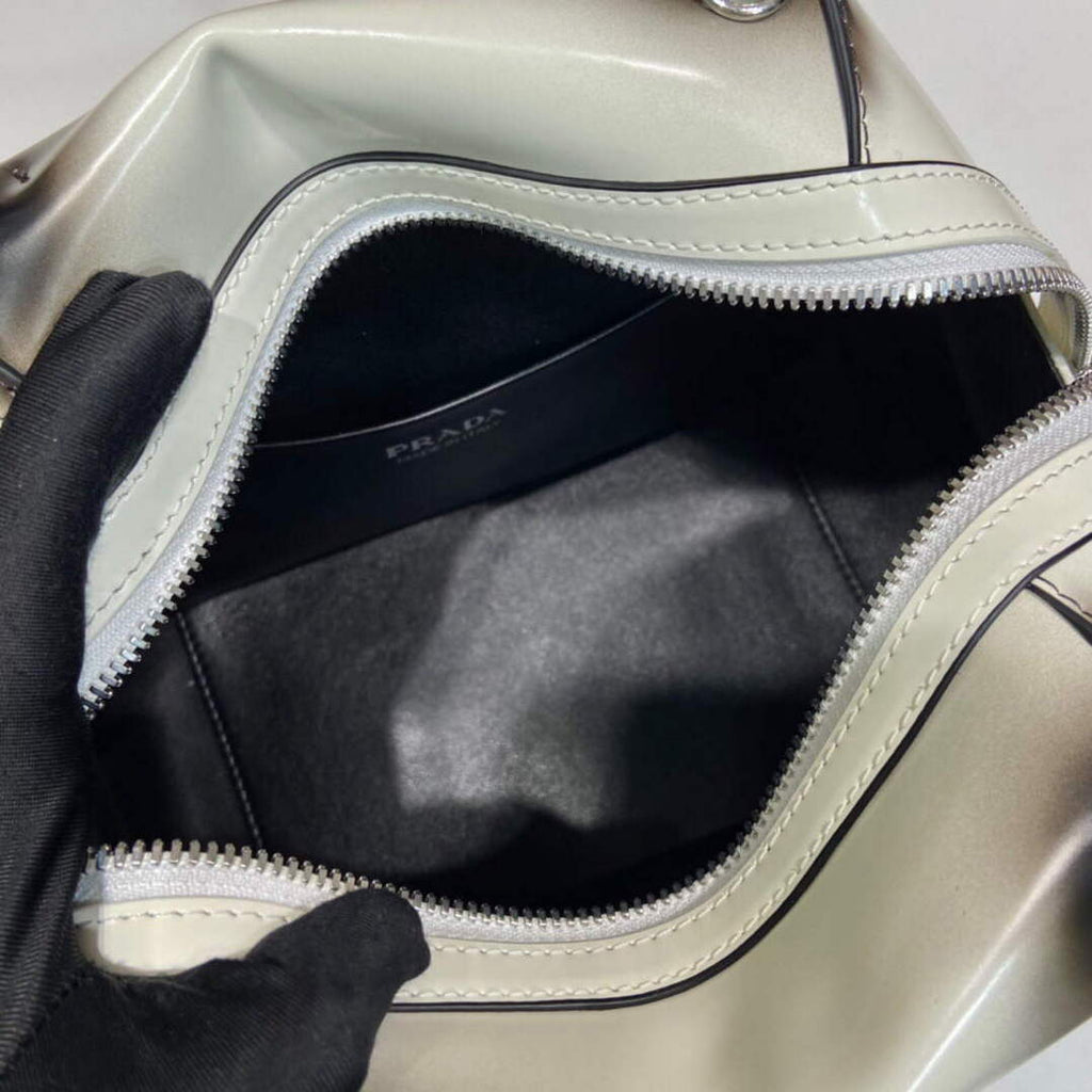 Prada 1BA366 Small brushed leather Prada Supernova handbag White
