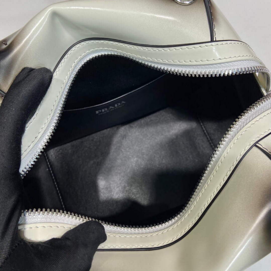 Prada 1BA366 Small brushed leather Prada Supernova handbag White