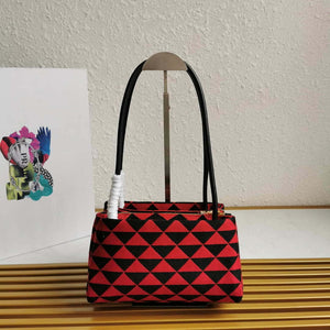 Prada 1BA368 From The Runway Small embroidered fabric Prada Symbole bag Red - Default Title - View 6