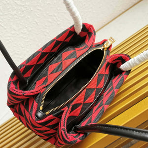 Prada 1BA368 From The Runway Small embroidered fabric Prada Symbole bag Red - Default Title - View 10