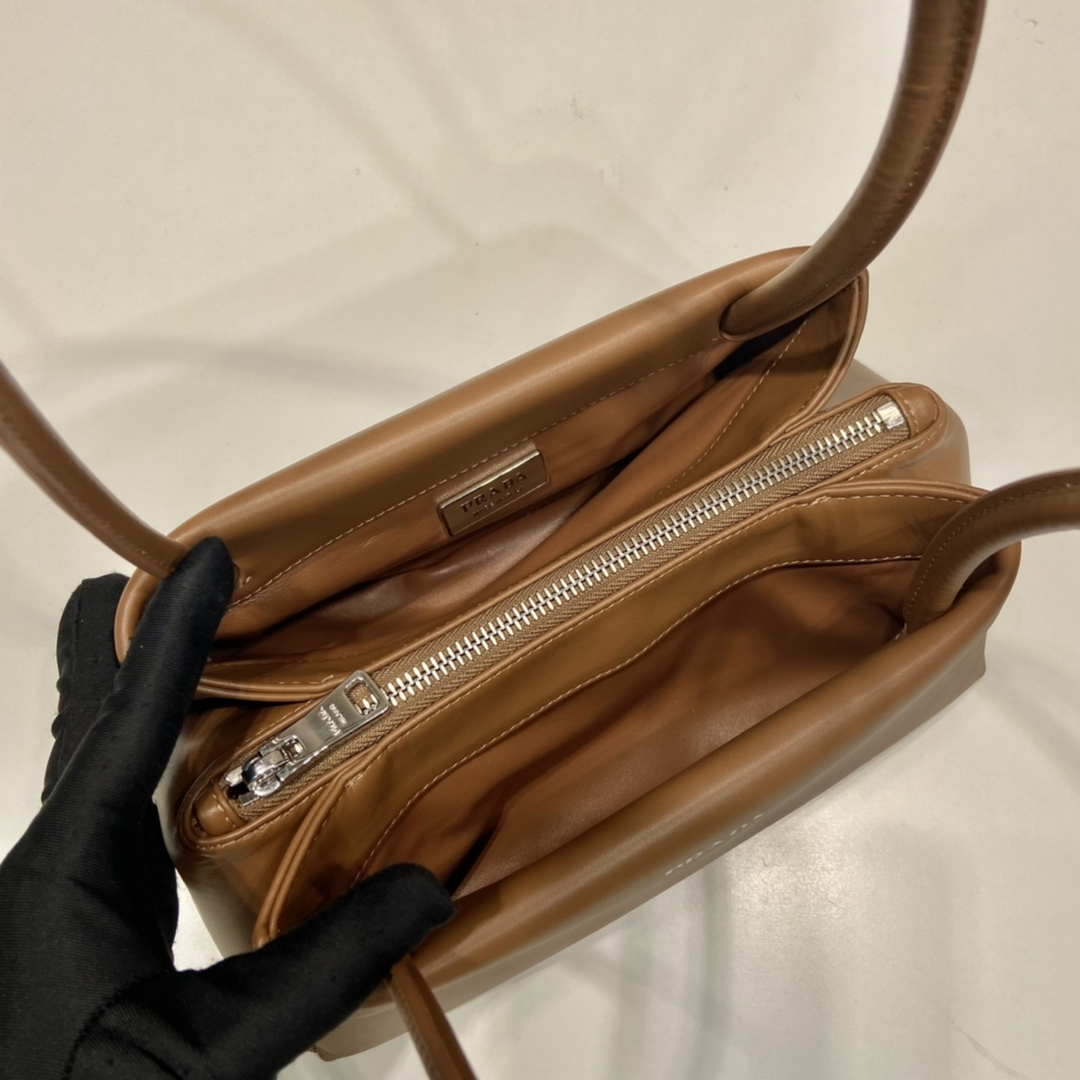 Prada 1BA368 Leather mini-bag Bag Brown - Default Title - View 8
