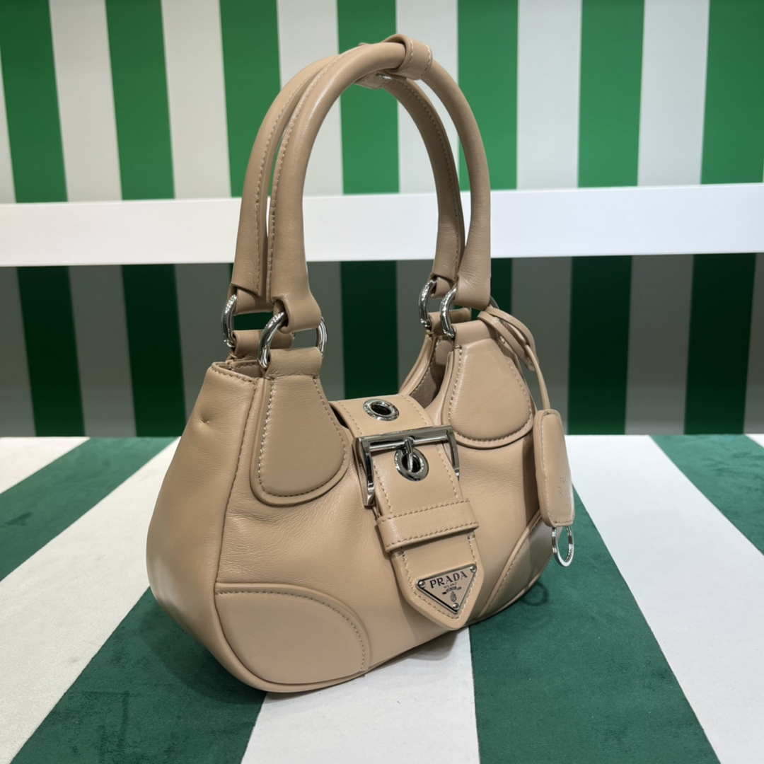 Prada 1BA368 Moon padded nappa-leather bag Apricot - Default Title - View 2