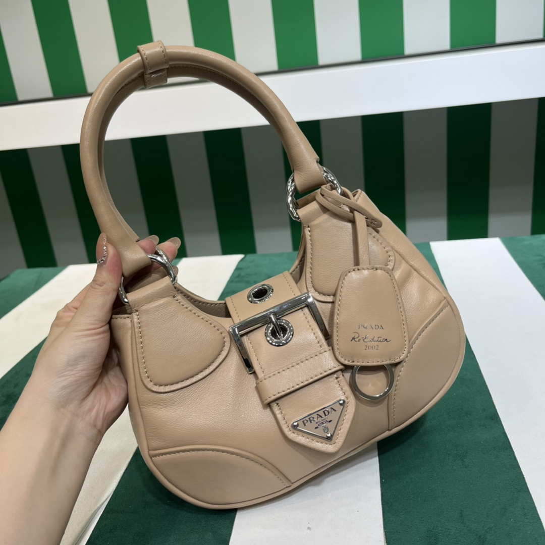 Prada 1BA368 Moon padded nappa-leather bag Apricot - Default Title - View 3