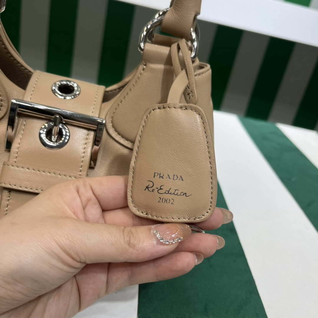 Prada 1BA368 Moon padded nappa-leather bag Apricot - Default Title - View 4