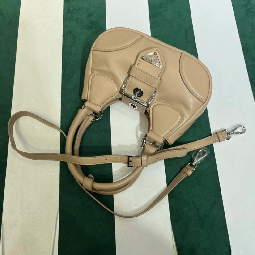 Prada 1BA368 Moon padded nappa-leather bag Apricot - Default Title - View 9