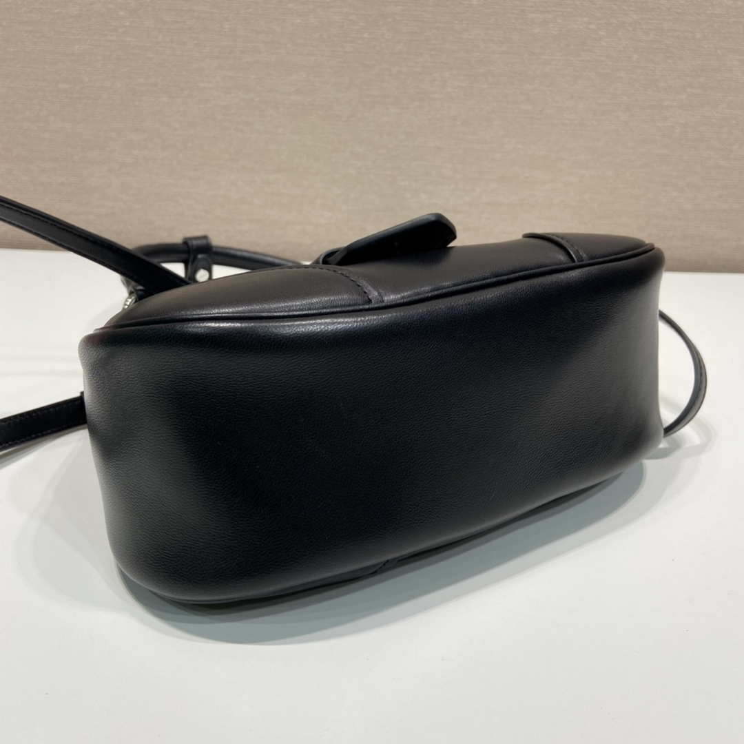 Prada 1BA368 Moon padded nappa-leather bag Black