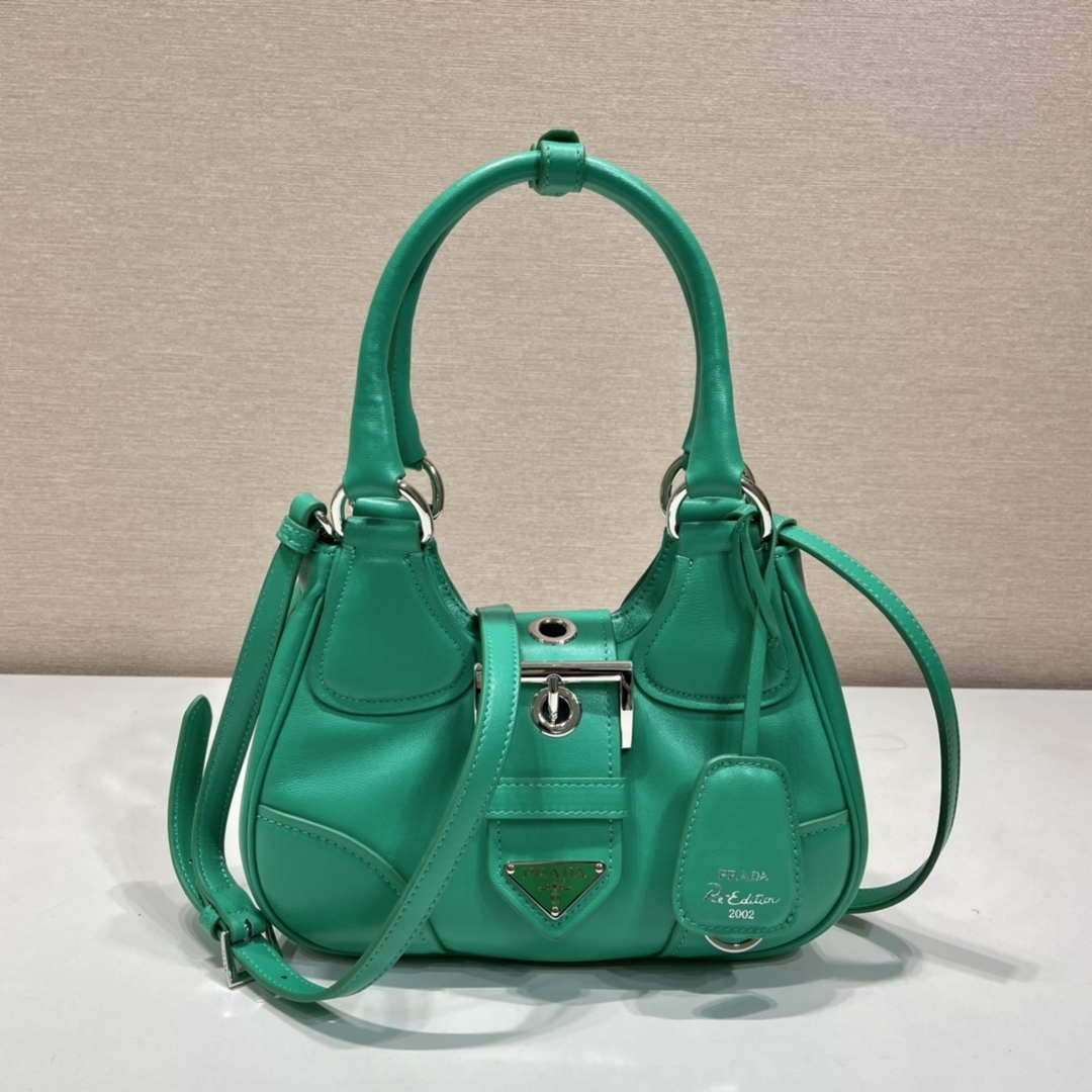 Prada 1BA368 Moon padded nappa-leather bag Green - Default Title - View 1