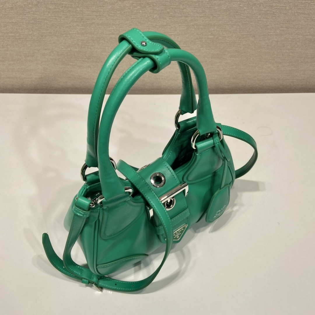 Prada 1BA368 Moon padded nappa-leather bag Green - Default Title - View 2