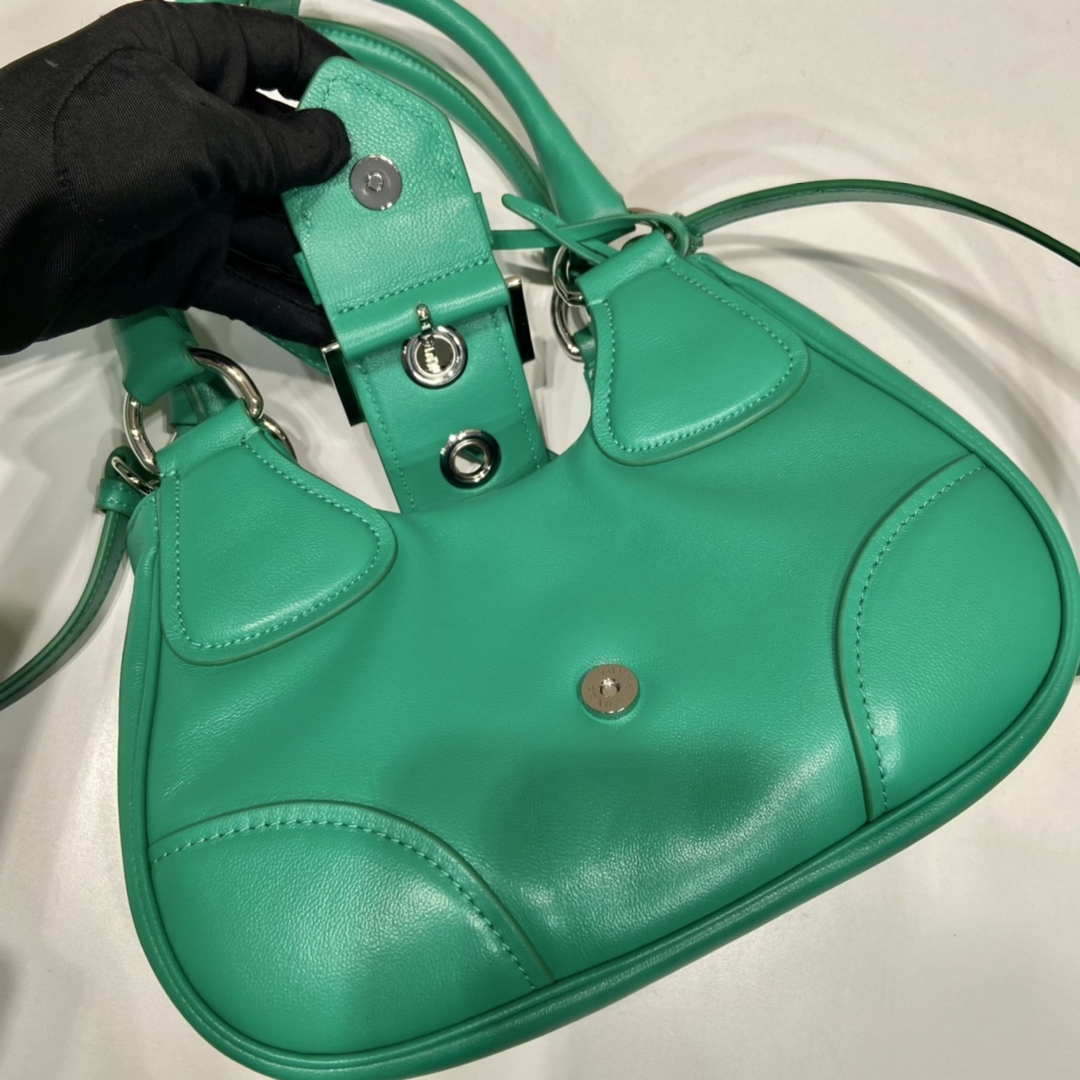 Prada 1BA368 Moon padded nappa-leather bag Green - Default Title - View 4