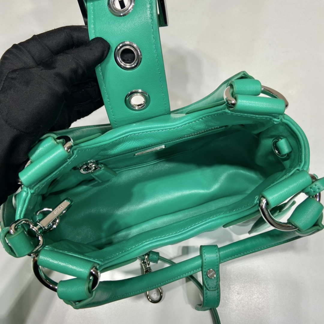 Prada 1BA368 Moon padded nappa-leather bag Green - Default Title - View 8