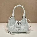 Prada 1BA368 Moon padded nappa-leather bag White