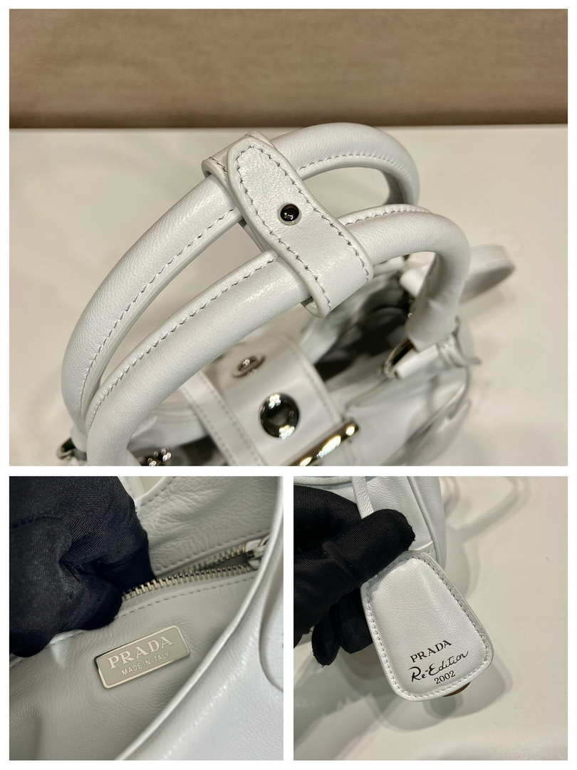 Prada 1BA368 Moon padded nappa-leather bag White - Default Title - View 9