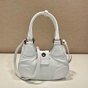 Prada 1BA368 Moon padded patent leather bag White - Default Title - View 3