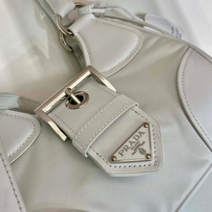 Prada 1BA368 Moon padded patent leather bag White - Default Title - View 5