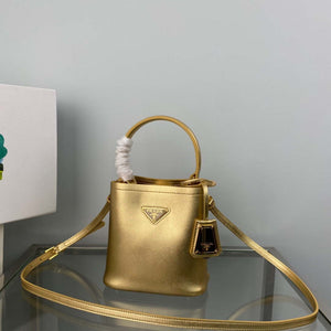 Prada 1BA373 Prada Panier Saffiano leather mini-bag Gold - Default Title - View 6