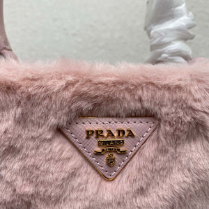 Prada 1BA373 Prada Panier shearling mini-bag Pink - Default Title - View 6