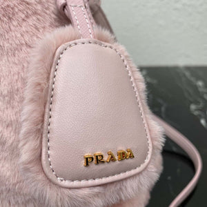 Prada 1BA373 Prada Panier shearling mini-bag Pink - Default Title - View 7